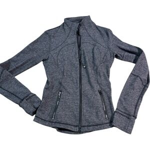 Lululemon Define Jacket Herringbone Black Gray Women's Athletic Full Zip